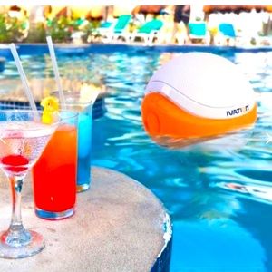 Ivation Waterproof Bluetooth Floating Speaker, White